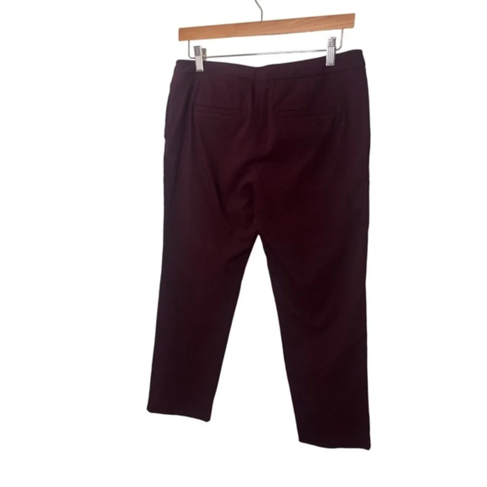 Mario Serrani‎ Burgundy Trousers Womens Size 8 Straight Leg Career Office Pants